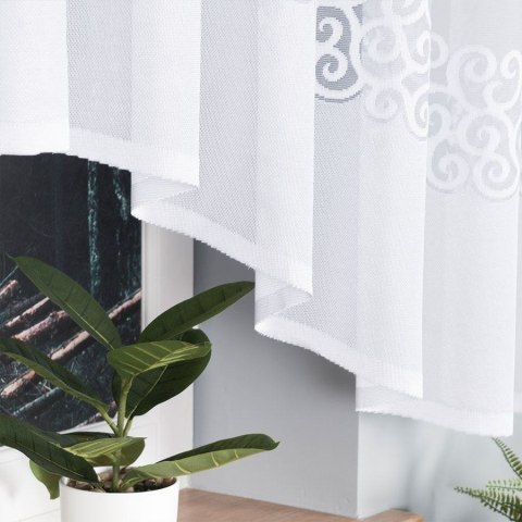 DANIELA Firanka żakardowa gotowa, szerokość 350 x wysokość 155 cm, kolor 001 biały 017788/FBL/001/350155/1