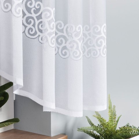 DANIELA Firanka żakardowa gotowa, szerokość 350 x wysokość 155 cm, kolor 001 biały 017788/FBL/001/350155/1