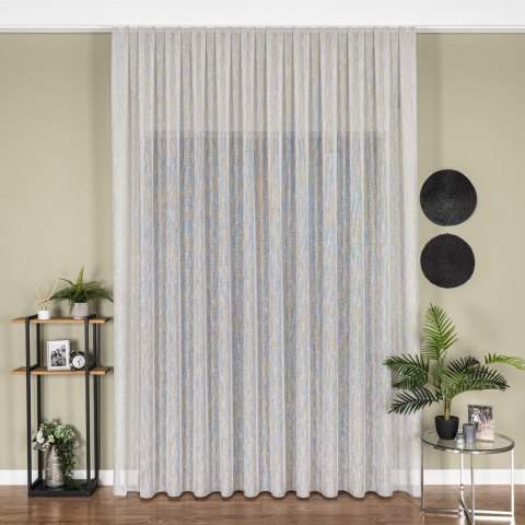 Firanka fantazyjna z ołowianką, wysokość 300cm, kolor 010 szary 001832/OLO/010/000300/1