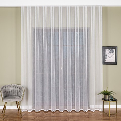 Firanka haftowana, wysokość 300cm, kolor 001 biały FH0050/768/001/000300/1