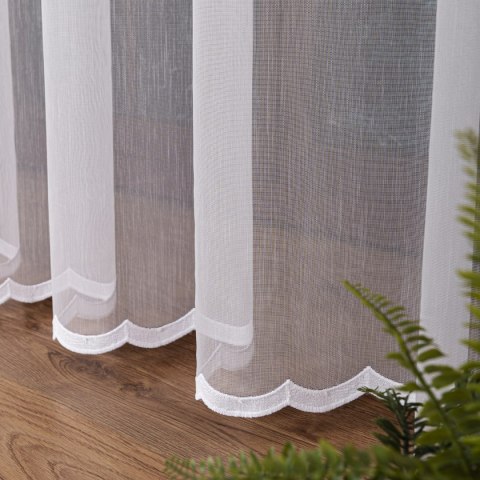 Firanka haftowana, wysokość 300cm, kolor 001 biały FH0050/768/001/000300/1