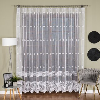 Firanka żakardowa na metry 011450 wysokość 250 cm kolor biały