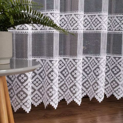 Firanka żakardowa na metry 011450 wysokość 250 cm kolor biały