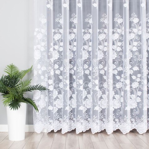Firanka żakardowa na metry 023006 wysokość 250 cm kolor biały