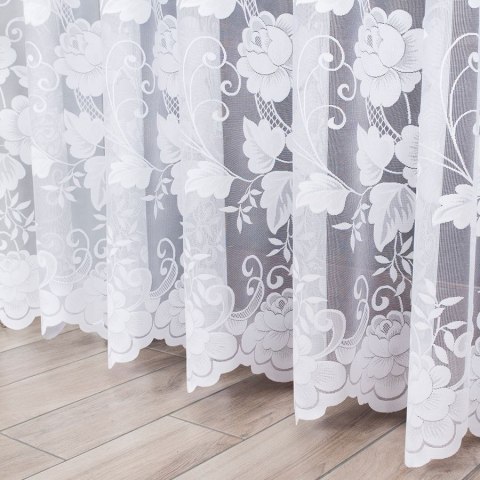 Firanka żakardowa na metry 023006 wysokość 250 cm kolor biały