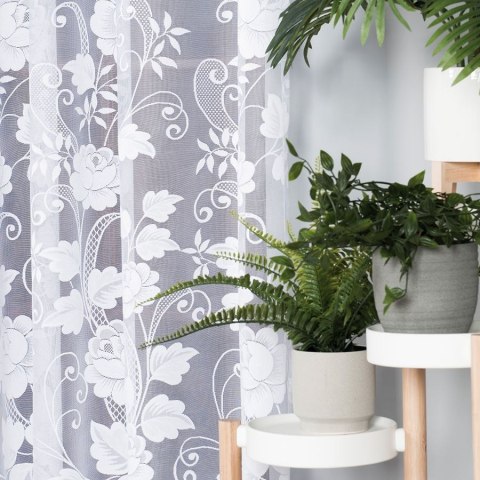 Firanka żakardowa na metry 023006 wysokość 250 cm kolor biały