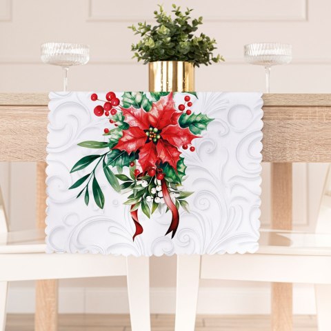 GWIAZDA BETLEJEMSKA Bieżnik NINA WODOODPORNA, 38x140cm, kolor 001 biały PBN343/KSP/C01/038140/1