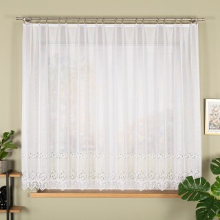 JAGODA Firanka żakardowa gotowa, szerokość 300 x wysokość 160cm, kolor 001 biały 018534/FBP/001/300160/1