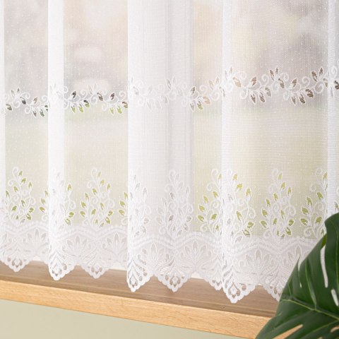 JAGODA Firanka żakardowa gotowa, szerokość 300 x wysokość 160cm, kolor 001 biały 018534/FBP/001/300160/1