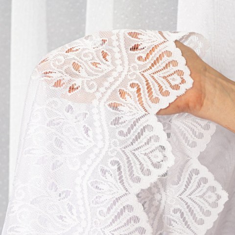 JAGODA Firanka żakardowa gotowa, szerokość 300 x wysokość 160cm, kolor 001 biały 018534/FBP/001/300160/1