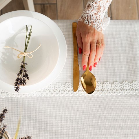 MODENA Obrus z gipiurą, szerokość 140cm x wysokość 180cm, kolor 001 biały 202725/KSP/L01/140180/1