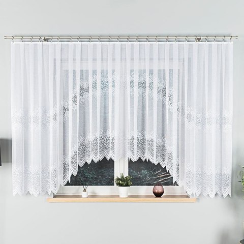 Firanka gotowa żakardowa VIOLETTA 160x420 cm kolor biały