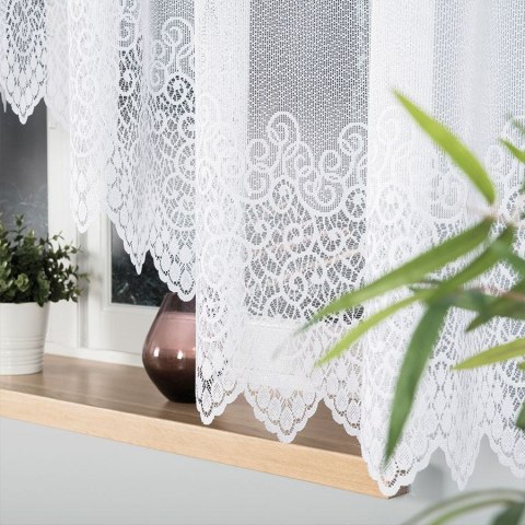 Firanka gotowa żakardowa VIOLETTA 160x420 cm kolor biały