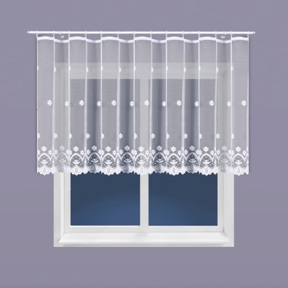Firanka żakardowa na metry 004421 wysokość 120 cm kolor biały