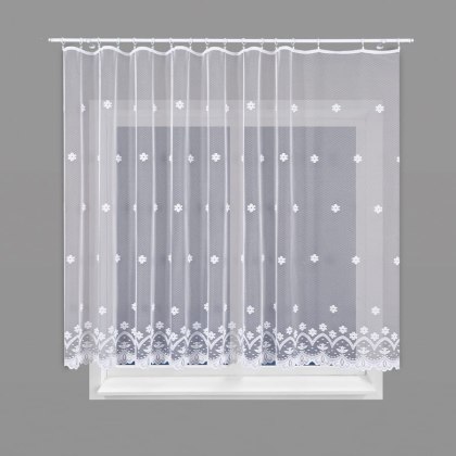 Firanka żakardowa na metry 004421 wysokość 180 cm kolor biały