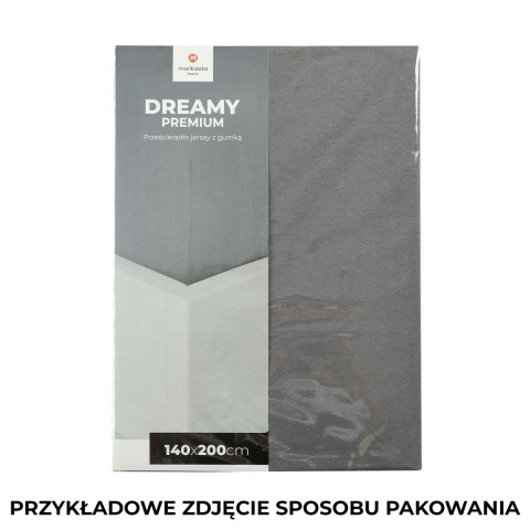DREAMY PREMIUM Prześcieradło jersey z gumką, szerokość 140 x wysokość 200cm, kolor 001 biały 100033/JEG/001/140200/1
