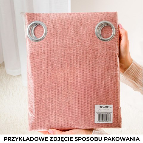 SOFT Zasłona gotowa na przelotkach, szerokość 140cm x wysokość 260cm, kolor 022 jasny szary TD0035/ZGP/022/140260/1