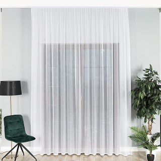 Firanka fantazyjna 300302 wysokość 300 cm kolor biały