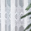 Firanka haftowana na markizecie ze wzorem pasowym, wysokość 250cm, kolor 001 biały 013464/433/001/000250/1