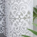 Firanka haftowana na markizecie ze wzorem pasowym, wysokość 250cm, kolor 001 biały 013464/433/001/000250/1