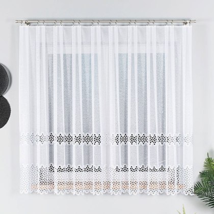 Firanka z aplikacją na markizecie 008897 wysokość 160 cm kolor biały