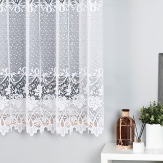 Firanka żakardowa na metry 017480 wysokość 170 cm kolor biały