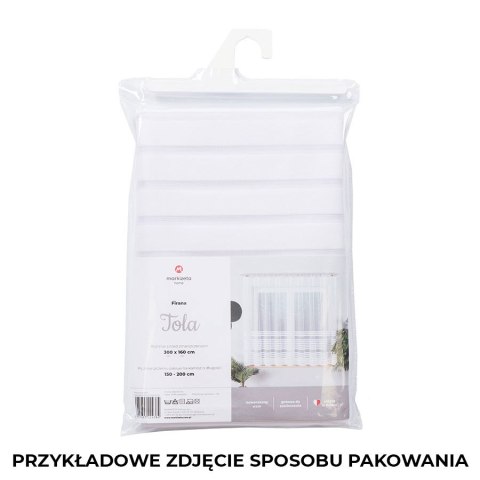 FAUSTYNA Firanka żakardowa odpasowana, szerokość 300cm x wysokość 160cm, kolor 001 biały 004411/FOL/001/000161/1