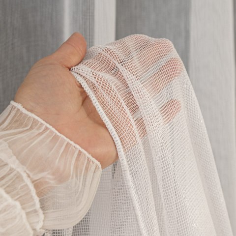 Firanka fantazyjna z ołowianką, wysokość 300cm, kolor 001 biały 475025/OLO/001/000300/1