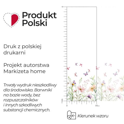 ŁĄKA Z MOTYLAMI Firanka żakardowa gotowa na prosto 023456, szerokość 250 x wysokość 160cm, kolor 009 wielokolorowy (do wyczerpan