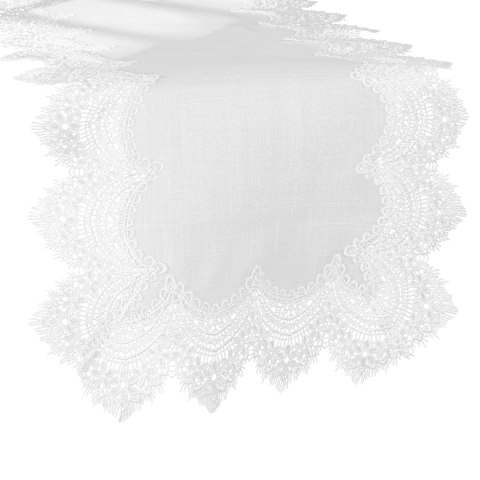 SERENA Bieżnik z gipiurą, szerokość 38cm x wysokość 140cm, kolor 001 biały 202531/KSP/001/038140/1