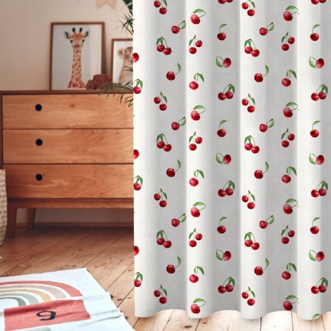 WISIENKI RUBY Tkanina dekoracyjna typu EFE, szerokość 150cm, kolor 001 biały D00383/EFE/001/150000/1