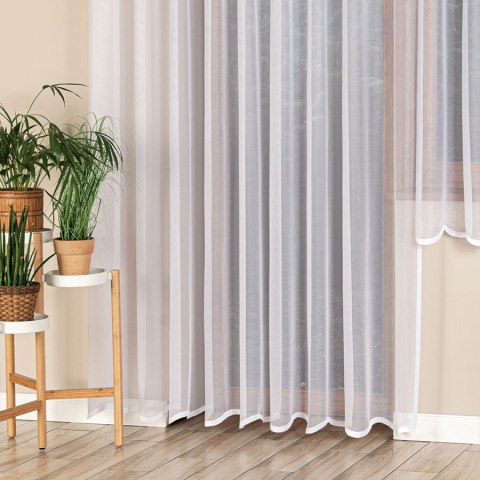 ELZA Firanka żakardowa gotowa na prosto, szerokość 300 x wysokość 230cm, kolor 001 biały 023456/FBP/001/300230/1