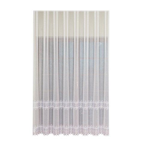 Firanka z aplikacją, dwupasowa, wysokość 290cm, kolor 010 offwhite APL003/433/010/000290/1