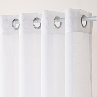 ETAMINA Firana gotowa na srebrnych przelotkach, szerokość 300 x wysokość 240cm, kolor 001 biały ETAMIN/FGP/001/300240/1