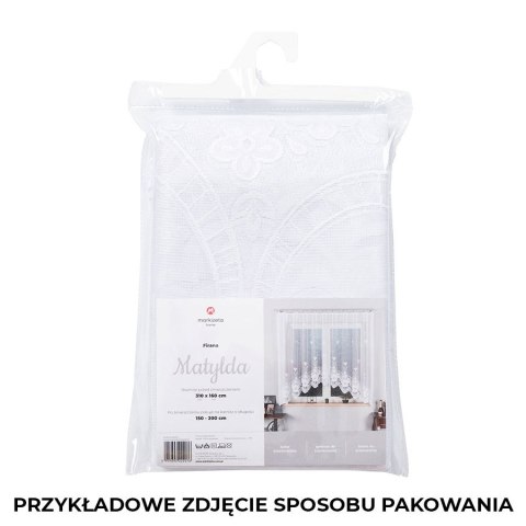 BOGUMIŁA Firanka żakardowa gotowa, szerokość 400 x wysokość 160cm, kolor 001 biały 004542/FBP/001/400160/1