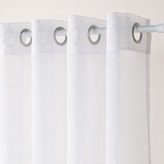 ETAMINA Firana gotowa na srebrnych przelotkach, szerokość 140 x wysokość 220cm, kolor 001 biały ETAMIN/FGP/001/140220/1