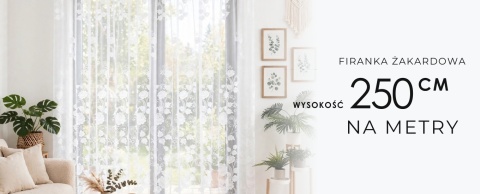 Firanka żakardowa na metry 023006 wysokość 250 cm kolor biały