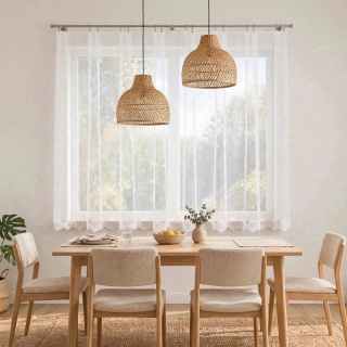 Firanka żakardowa na metry 023405 wysokość 180 cm kolor biały