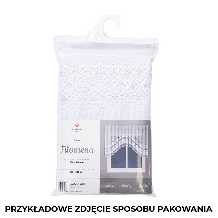 FILOMENA Firanka żakardowa gotowa, szerokość 440 x wysokość 160cm, kolor 001 biały 018669/FBL/001/440160/1