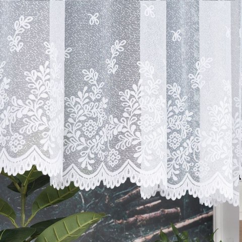 Firanka żakardowa 054160 wysokość 130 cm kolor biały