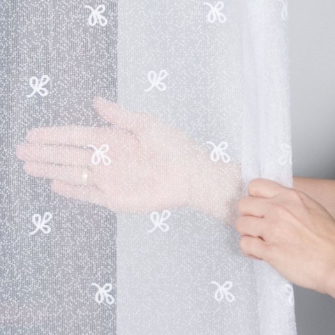Firanka żakardowa 054160 wysokość 130 cm kolor biały