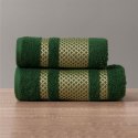 LIONEL Ręcznik, 50x90cm, kolor 002 ciemno zielony;butelkowy ze złotą bordiurą LIONEL/RB0/002/050090/1