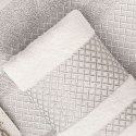 LIONEL Ręcznik, 50x90cm, kolor 102 biały ze srebrną bordiurą LIONEL/RB0/102/050090/1