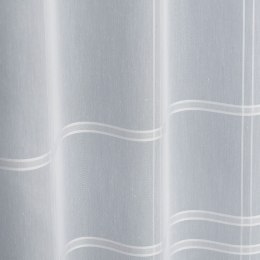ARKADIA Firanka ze wzorem pasowym z ołowianką, wysokość 300cm, kolor 001 biały 169005/OLO/001/000300/1