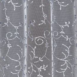 Zazdrostka haftowna ze wzorem po całości, wysokość 40cm, kolor 020 biały ze srebrnym 009133/885/020/000040/1