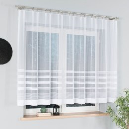 BALBINA Firanka żakardowa gotowa, szerokość 250 x wysokość 140cm, kolor 001 biały 000325/FBP/001/250140/1