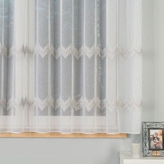 Firanka haftowana z ołowianką 112750 wysokość 160 cm kolor biały