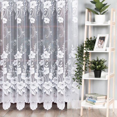 Firanka żakardowa 018041 wysokość 220 cm kolor biały