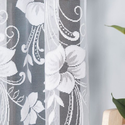 Firanka żakardowa 018041 wysokość 220 cm kolor biały