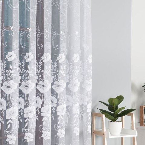 Firanka żakardowa 018041 wysokość 220 cm kolor biały
